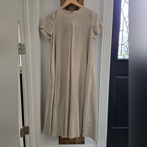 Banana Republic XS Petite Neutral Midi Dress – Effortless Minimalist Chic